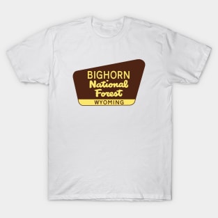 BIGHORN NATIONAL FOREST WYOMING CAMPING HIKING CLIMBING T-Shirt